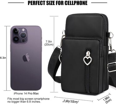 Жіноча сумка через плече DuoLmi невелика, жіноча сумка через плече, нейлонова міні-сумка для мобільного телефону невелика сумка че