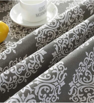 Сіра ретро скатертина Прямокутні скатертини Бавовняна лляна скатертина Підходить для прикраси домашньої кухні Скатертина Столова б