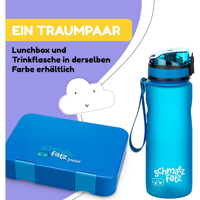 Пляшка для пиття schmatzfatz дитяча герметична 0,5 л, спортивна пляшка для пиття шкільна для походів та спортзалу, пляшка для води