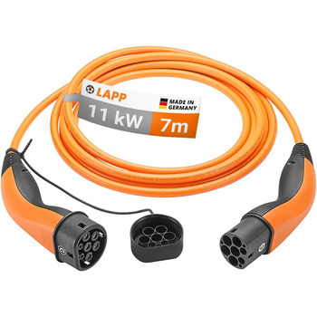 Зарядний кабель LAPP MOBILITY тип 2 11 кВт 7м - 20а зарядний кабель для електромобілів 3-фазний - зарядний кабель із захистом IP55