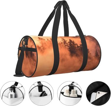 Спортивна сумка для подорожей Захід Сонця, чорна, універсальний розмір