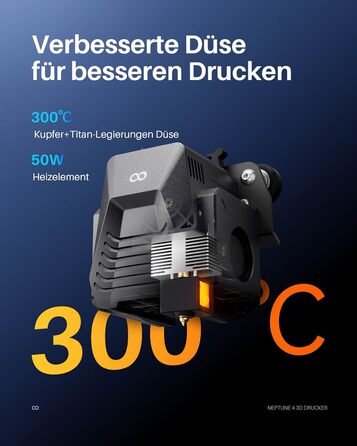 Принтер, висока швидкість до 500 мм/с, 121-точкове автоматичне вирівнювання ложа, двошвидкісний прямий екструдер 300 , розмір друк
