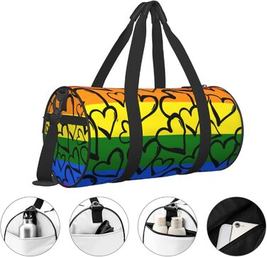 Спортивна дорожня сумка з дизайном веселки прайду, унісекс для чоловіків та жінок, сумка-мішок для тренувань