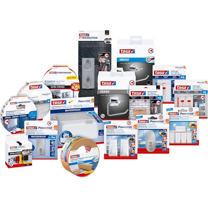 Тримач змінного рулону для туалетного паперу, хромований - для настінного монтажу без свердління, вкл. клейовий розчин - 50 мм x 5