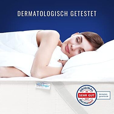 Наматрацник 120x200 см, водонепроникний та повітропроникний, виготовлений з бавовни (Oeko-TEX Standard 100), забезпечує захист матраца та вологи, служить наматрацником, можна прати при температурі 60C. 120 x 200 см