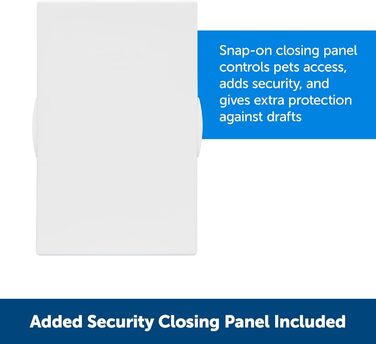 Пластикові дверцята PetSafe з м&39яким тонованим клапаном маленькі, середні та великі дверцята для собак та котів, середні, білі