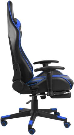 Геймерське крісло, обертове, ергономічне, з підставкою для ніг для геймерів, комп&39ютерне крісло, офісне, регульоване, зручне, вантажопідйомність 110 кг, з підставкою для ніг, синє