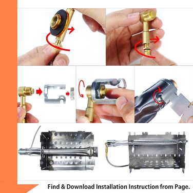 Трубчастий пальник Bestatgot Портативний трубчастий пальник для гриля з нержавіючої сталі, регульований трубчастий пальник з нержа