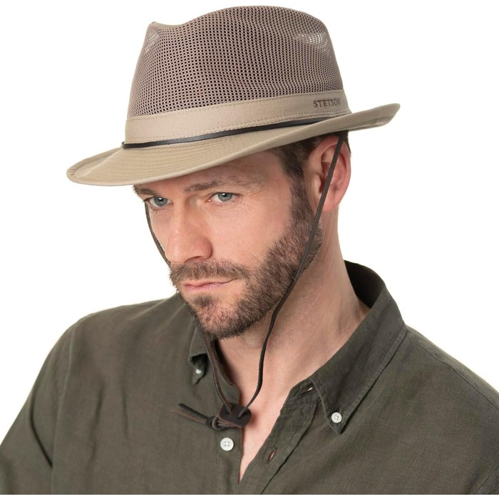 Шапка Stetson Takani Safari, жіноча/чоловіча, 100 бавовна, захист від ультрафіолету 30, сонцезахисна шапка, ремінець від підборіддя, сітчаста вставка, що м&39ється, розмір L, бежевий
