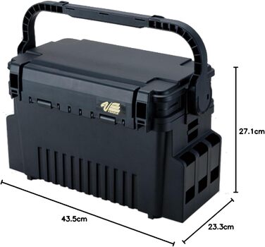 Багатофункціональна скринька Meiho чорного кольору для рибальських снастей VS-7080 2055