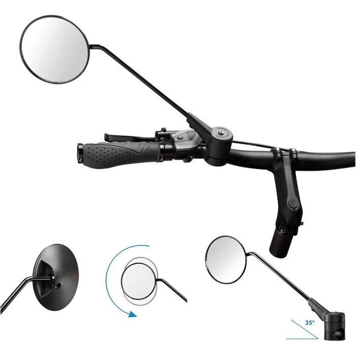 Велосипедне дзеркало Krampe - 2321050100 Велосипедне дзеркало, чорне, один розмір