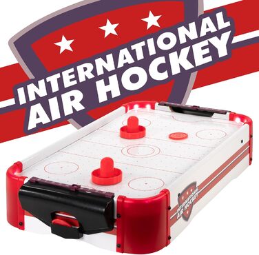 Міні-настільна гра Nexos Trading Air Hockey зі світлодіодним освітленням та вентилятором 55 x 31 x 9,5 см