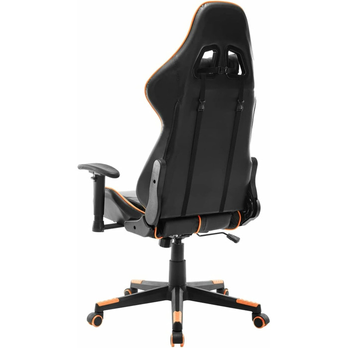 Ігрове крісло, офісне крісло, ігрове крісло, письмове крісло, обертове крісло, чорно-помаранчева штучна шкіра