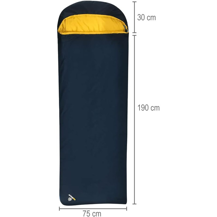 Легкий спальний мішок Trek Comfort від outdoorder, вагою 880 г дорожній спальний мішок для дорослих синього кольору, дуже маленький розмір упаковки 28x15 см