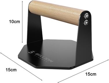 Стійка для віджимань 5BILLION - Тренування в домашньому спортзалі - Підходить для качання м&39язів та підтягувань - Рукоятка з пінопласту (чорна) (залізо дерево)