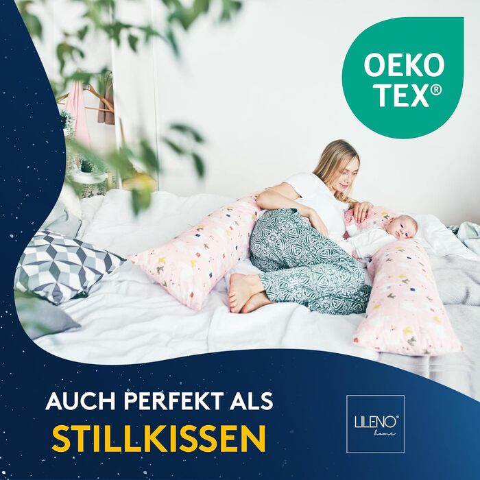 Комплект подушок для сну на боці 40x145 см, 2 шт. - Подушка для годування - Подушка для сну на боці 40x145 см для вагітних жінок та немовлят 40 x 145 см, 2 шт.