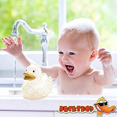 Гумова качечка Камілла - блискітки із золотим дзьобом