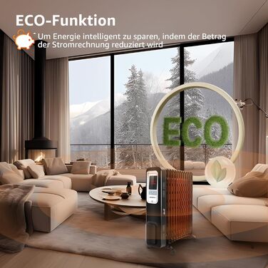 Енергозберігаючий масляний радіатор потужністю 2500 Вт, електричний РК-обігрівач з 13 ребрами, 4 режими нагріву, термостат, пульт дистанційного керування, захист від перегріву, електричний радіаторний обігрівач, 33JHH -