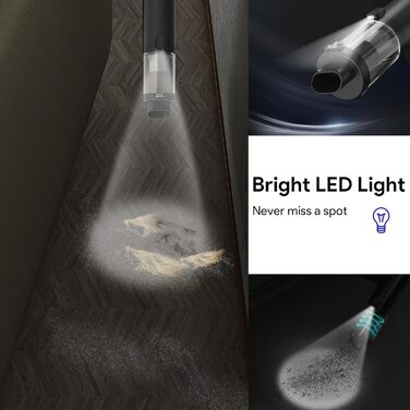 Ручний пилосос Minthouz, що перезаряджається, портативний пилосос із супервсмоктуванням 16000 Па, автомобільний пилосос все-в-одно