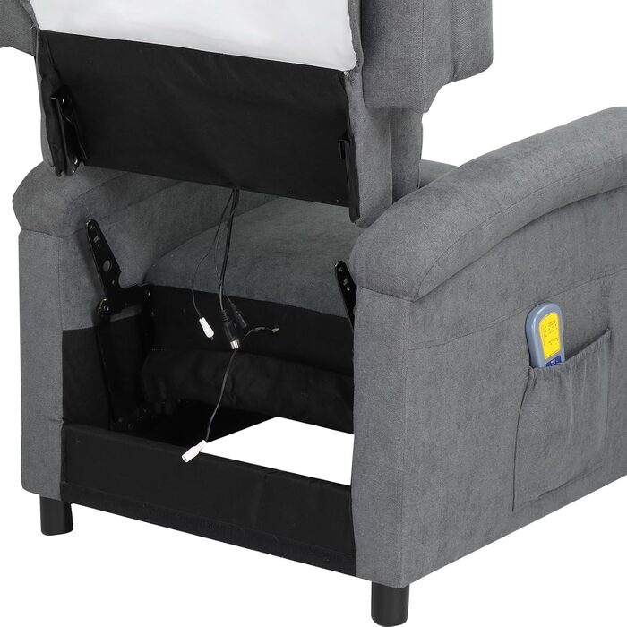 Крісло під телевізор LEADZM, відкидне крісло, шезлонг, електричний масаж та підігрів, ручне регулювання кута нахилу спинки, відкидне крісло до 120 кг, одномісний диван