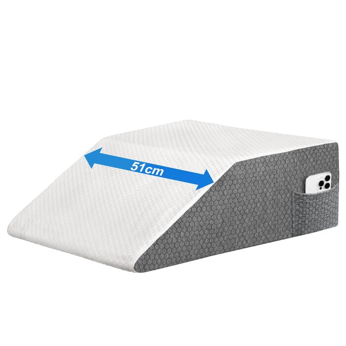 Венозна подушка Alyvisun від болю в колінах, стегнах, спині та шиї, клиноподібна подушка з піни 25D для підтримки післяопераційного відновлення, сну, відпочинку та кровообігу