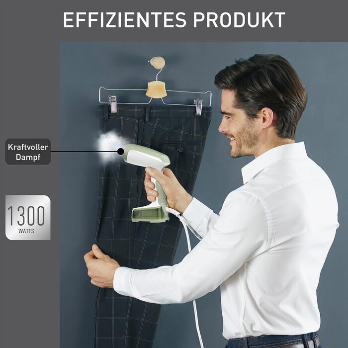 Кишеньковий паровий відпарювач Tefal DT3053 Access компактний складаний час нагрівання 15 секунд 1300 Вт до 20 г/хв. резервуар для