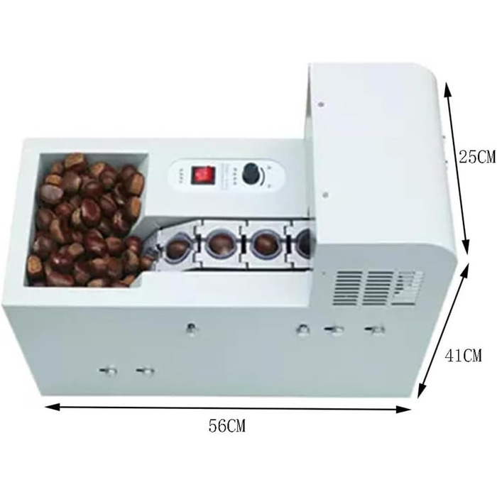 Комерційна машина для різьблення по каштанах, електрична машина для подрібнення каштанів 30-50 кг/год, автоматична машина для очищення та відкривання каштанів, без пошкодження каштанів, одноланцюгова пластина