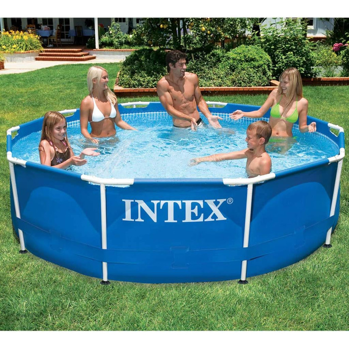 Басейн Intex 28202GN з металевим каркасом - Надземний басейн - Ø 305 x 76 см, синій