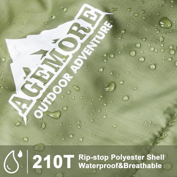 Бавовняний фланелевий спальний мішок для кемпінгу, походів або трекінгу. Водонепроникний спальний мішок розміру &quotqueen-size&quot для дорослих або підлітків. Підходить для вантажівок, наметів або спальних мішків. Легкий, зелено-коричневий.