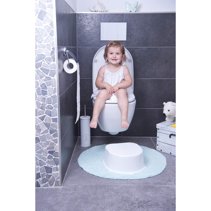 Сидіння для унітазу Rotho Babydesign Bella Bambina - Дитяче сидіння для унітазу сірого кольору - Міцне сидіння для унітазу для діт