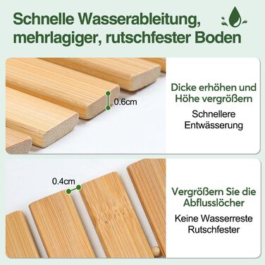 Дерев&39яний килимок для ванної 120 x 50 см, дерев&39яний килимок для сауни, бамбуковий килимок для дверей, нековзний та простий у догляді килимок для сауни
