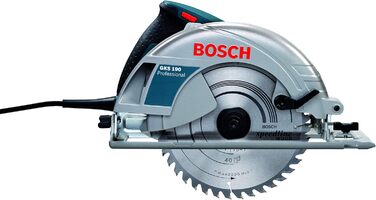 Професійна циркулярна пила Bosch GKS 190 (потужність 1400 Вт, диск 190 мм, глибина різання 70 мм, вкл. твердосплавний диск, всмокт