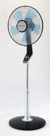 П'єдестальний вентилятор Turbo Boost Silence Extreme з пультом дистанційного керування, діаметр 40 см, надзвичайно тихий, чорний/с