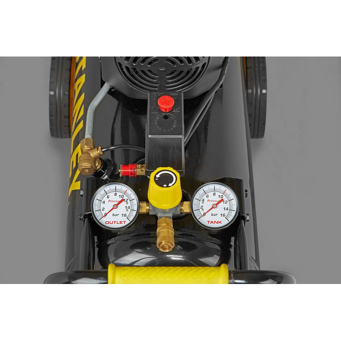 Компресор Stanley 251/10/24S FMXCM0062E - Повітряний компресор 10 бар - 24 л - 240 л/хв - Вбудована нековзна ручка - Чорний