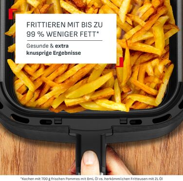 Аерофритюрниця та гриль Tefal Easy Fry & Grill Classic XL (4,6 л) пристрій 2-в-1 для хрусткого смаження та соковитого гриля з мінімумом жиру, EY5018 Classic 2in1