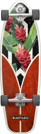 Серф-скейтборд Tropical Vintage Retro Cruiser лонгборд вінтажний ретро-круїзер тропічний ABEC-11 високошвидкісний унісекс повний комплект Deck 1 для карвінгу серфінгу по асфальту дерев'яна дека оригінал 2025