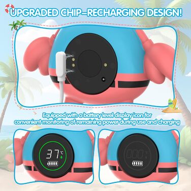 Дитячий термометр Babyelf, безпечний акумуляторний термометр для ванни, плаваюча іграшка для дитячого басейну для ванни з попередж