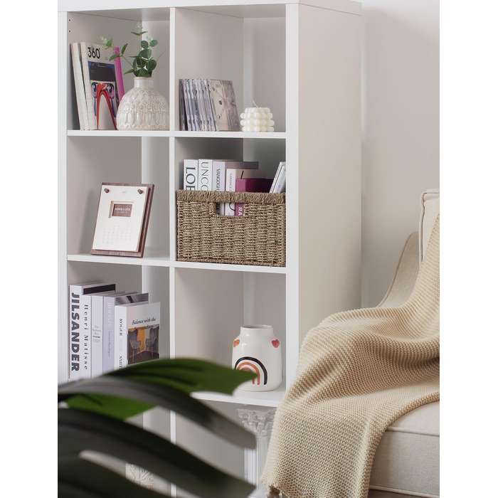 Кошик для зберігання StorageWorks Jumbo Woven з гіацинтової морської трави, надзвичайно великий кошик для зберігання, кошик-поличка для організації, кошик з натуральної морської трави, прямокутний кошик з подвійними ручками, 42 x 33 x 19 см, натуральний к