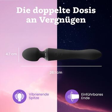 Двосторонній вібратор Oliver James для жінок, 10 режимів вібрації, безшумний, водостійкий, бездротовий