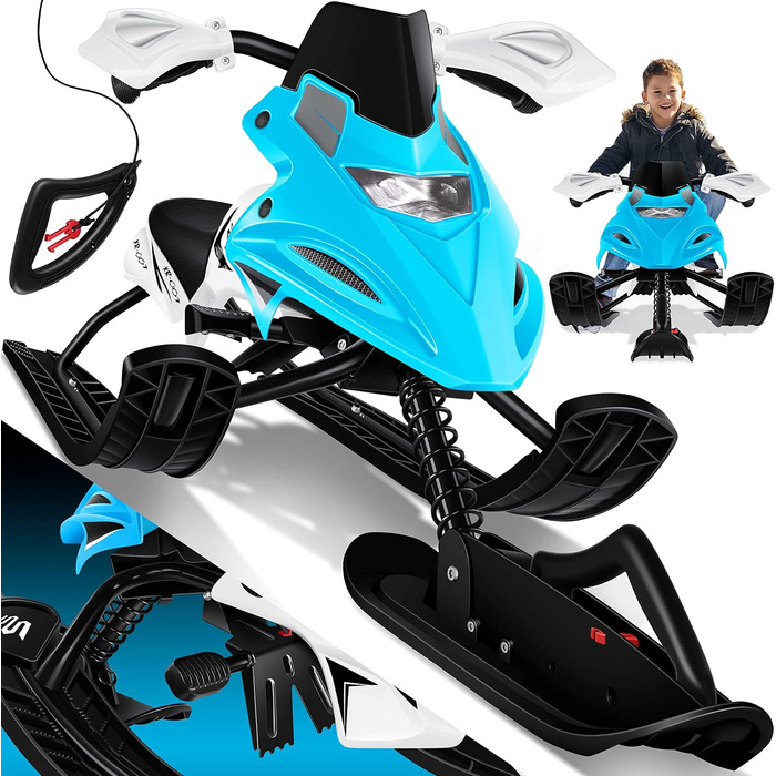 Дитячий снігохід Kesser XR-525, кермовий, з ножними гальмами, синій