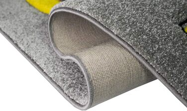 Дитячий килим CARPETIA Будівельний майданчик екскаватор сірий жовтий червоний помаранчевий розмір 200 х 290 см