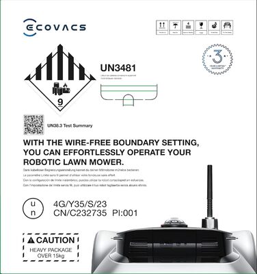 Роботизована газонокосарка ECOVACS Goat G1-2000 зі стійким гаражем та модулем автоматичного підключення, бездротовий периметр для