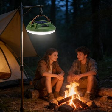 Сонячна лампа для намету водонепроникне світлодіодне освітлення високої яскравості з 4 рівнями яскравості Вулична лампа для кемпінгу, риболовлі, саду Рішення для освітлення патіо, приміщень та в дорозі (зелена)