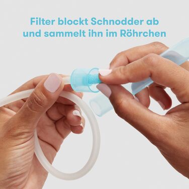 Аспіратор для носових виділень Frida Baby NoseFrida, вкл. 4 гігієнічні фільтри та коробка для зберігання, дитина від 0 міс