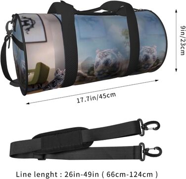 Дорожня сумка з принтом котів та тигрів, спортивна сумка для чоловіків та жінок, сумка-мішок, спортивна торба