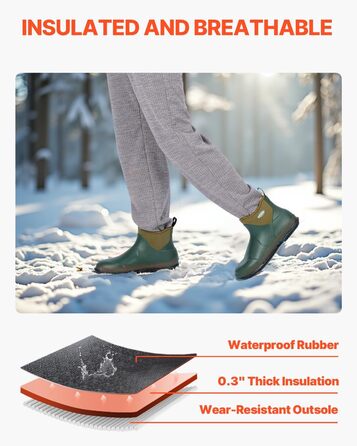 Жіночі гумові чоботи VEVOR, чорні, 40 EU