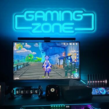 Неонова вивіска Gaming Zone, Неонова вивіска Game Zone для декору кімнати підліткових геймерів, Неонова вивіска з іграми для декору стіни, Світлодіодна неонова вивіска для геймерів, Подарунки для хлопчиків та дітей - A-Gaming zone1