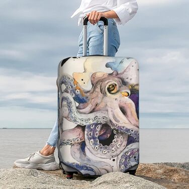 Чохол для валізи Октопус, міцний захист, підходить для багажу розміром 45,7 - 81,3 см, розмір XL, чорний, екстра-великий