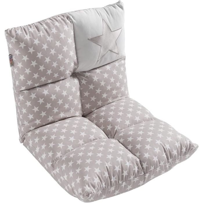 Дитяче крісло howa 2 в 1 шезлонг - регульована спинка в 6 положеннях 8602 сірий/білий