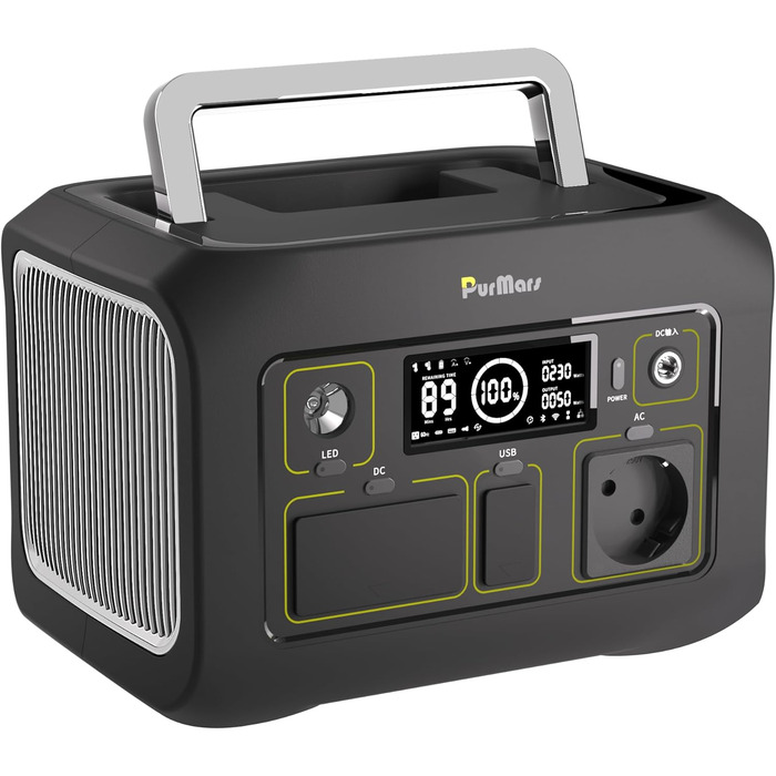 Портативна сонячна електростанція потужністю 300 Вт (макс. 500 Вт) з вихідною напругою 230 В чистої синусоїди змінного струму та акумулятором LiFePO4, підходить для кемпінгу на свіжому повітрі, подорожей та надзвичайних ситуацій. P300E